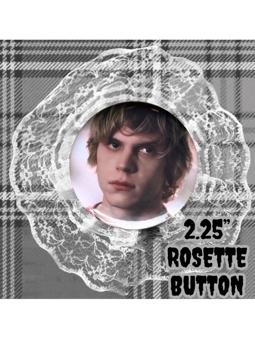 Evan Peters American Horror Story 2.25" Handmade Button